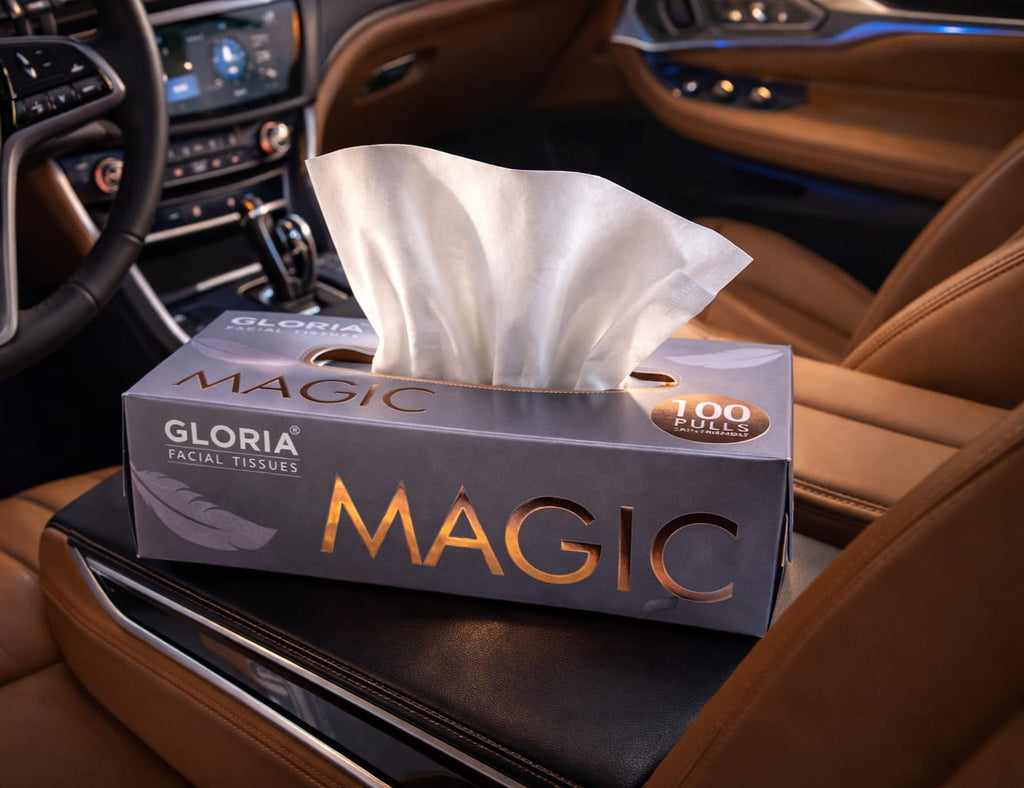 Gloria Magic Tissue Box 100Pulls 2ply(Pack of 4)